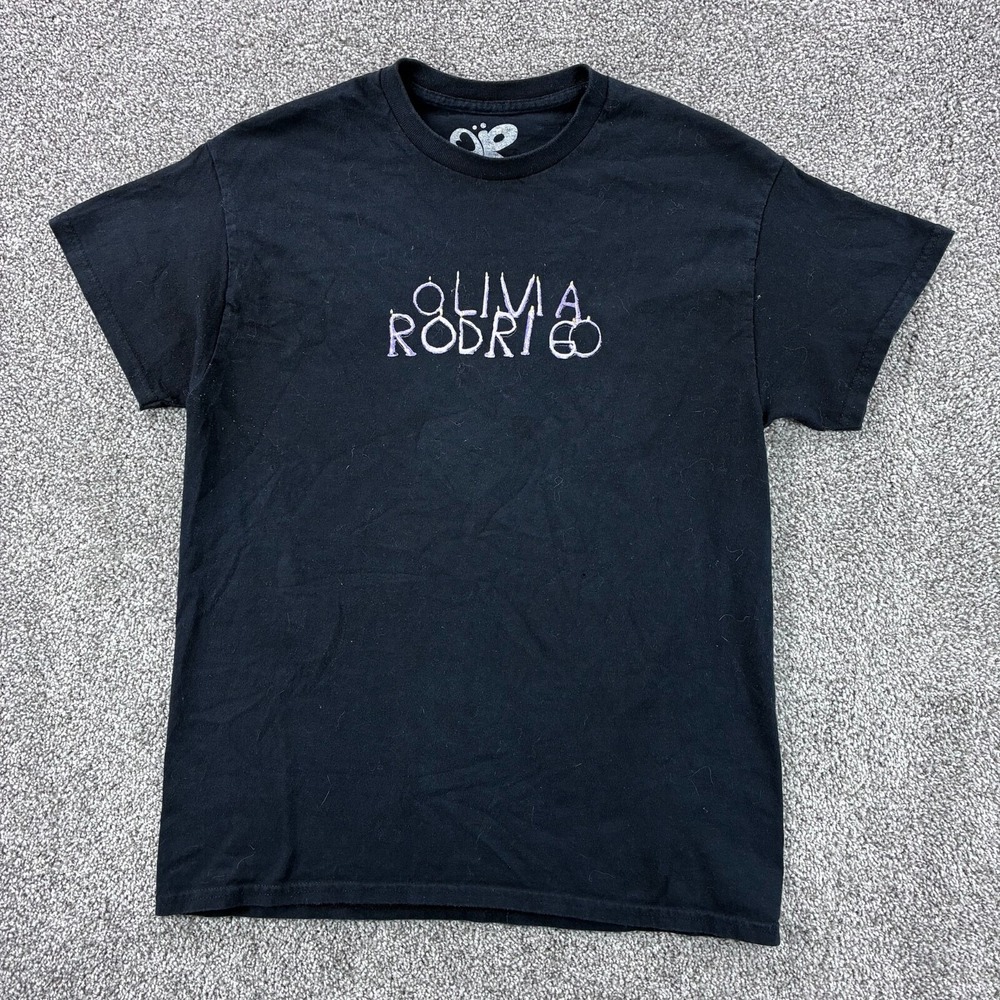 Olivia Rodrigo Shirt Adult Medium Black Pop Music Driver License Singer Concert